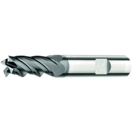 Solid carbide end milling cutter 35°/38° UT 3mm long Z=4 HB, AlTiN